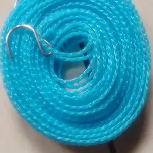 Tali Jemuran Anti Selip & Anti Angin Bisa Dikaitkan & Dijepit dari Nilon Elastis Berkualitas Tinggi untuk Rumah Tangga Kos Apartemen dan Outdoor