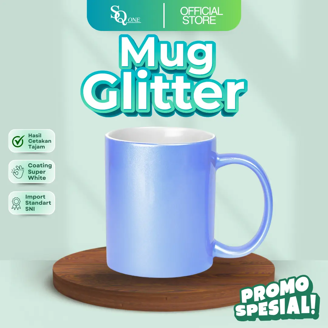 MUG SQONE - GLITER FULL COLOR