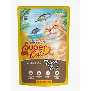 Gambar Supercat Adult Tuna with Beef Pouch 400gr - Makanan Basah Kucing dari Petto Store Kota Administrasi Jakarta Pusat Tokopedia