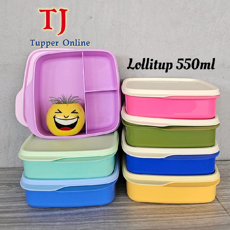 Tupperware Lollitup (550ml) - Purple / Blue / Peach / Oren / Green ...