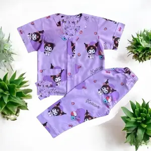 Baju tidur piyama anak usia 1-10 tahun Fashion Kancing
