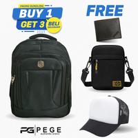 Gambar COMBO Super Hemat Ransel Pria Buy 1 GET 4 Topi Dompet Slempang-PG BUNDLING 08 - PG BUNDLING 08 - A dari Pege.id Kota Surabaya 2 Tokopedia