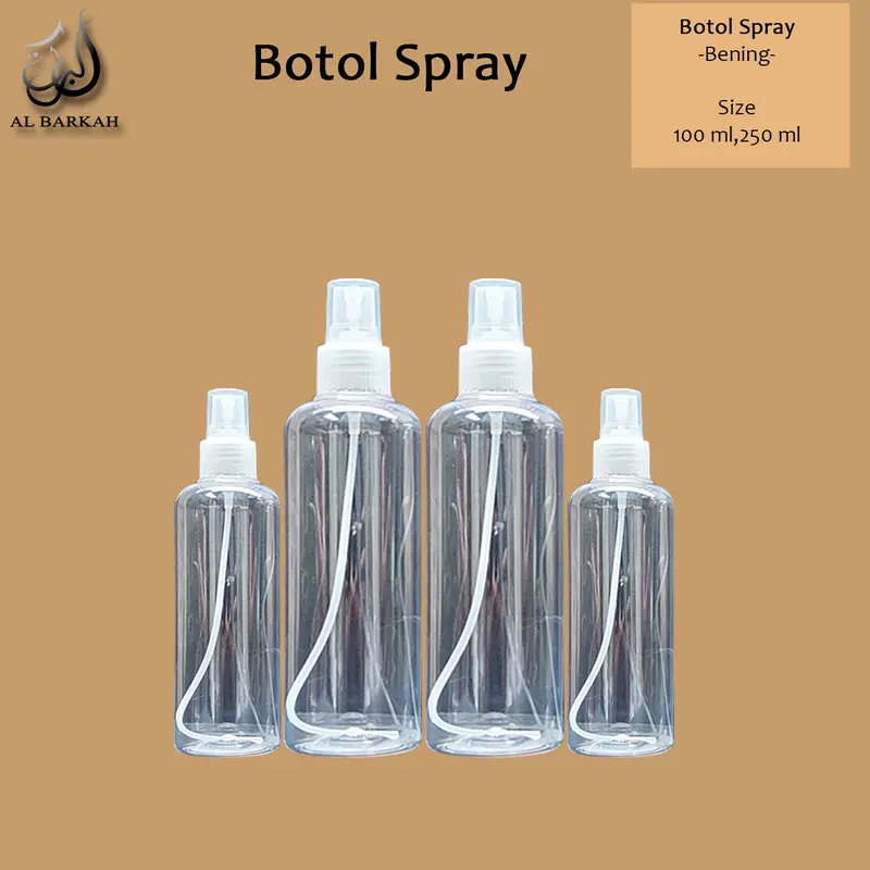 Botol Spray Kosong 250ml dan 100ml Botol Wudhu Perlengkapan Haji dan Umroh Pria Wanita Putih 3