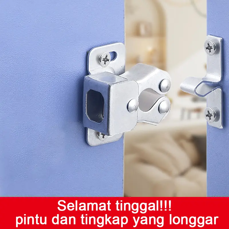 Cản Cửa Trượt Tủ Quần Áo, Bộ 4 Miếng, Miếng Đệm Bằng Thép Không Gỉ, Phụ Kiện Gia Đình, Vật Liệu Màu Bạc ZQ