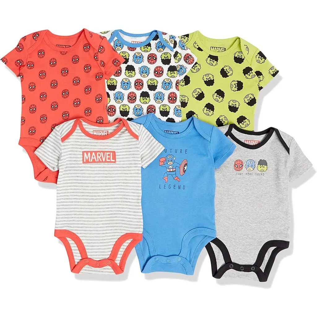 Newborn Baby Boys Clothes Short-Sleeve Bodysuits 0-24M Infant Girls Toddler Cotton Comfortable