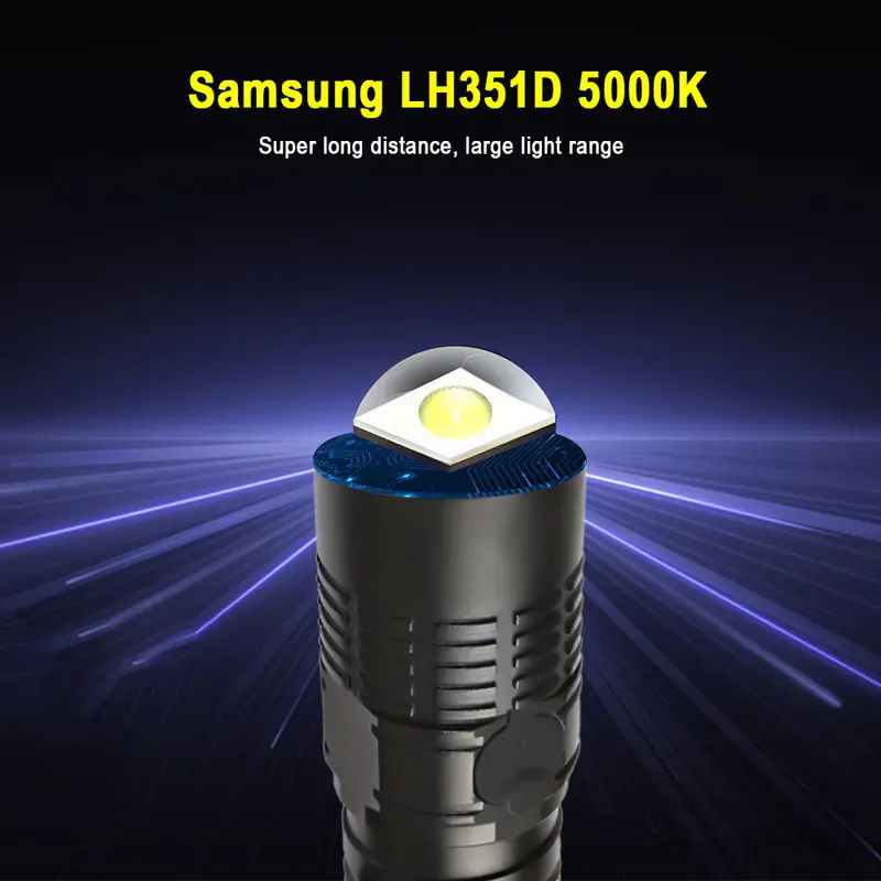 Đèn pin Có Thể Thu Phóng, Sofirn S11C, 1000lm LH351D đèn pin LED, Cầm Tay, USB C Có Thể Sạc Lại, 18650 và 2200mAh, Đèn lồng EDC, với chỉ báo nguồn 4
