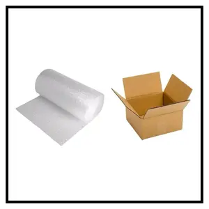 kardus dan bubble untuk tambahan packing