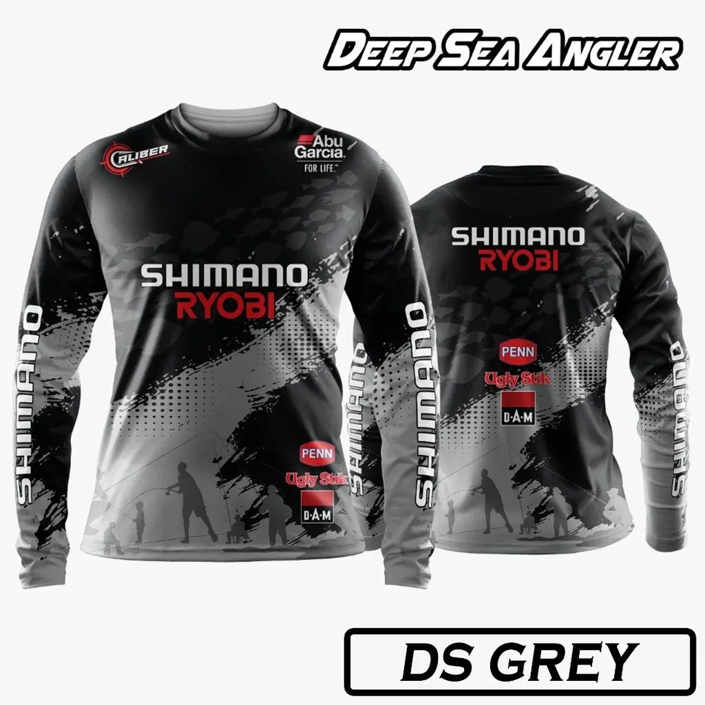 Pancing DEEP SEA Edition Fishing Jersey Sublimation | Clothes Anti-UV Fishing Shimano T SHIRT