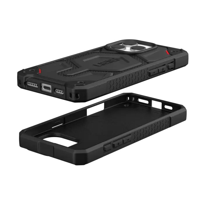 Ốp Lưng UAG, Tương Thích Với iPhone 16 Pro Max, 15Pro, 14Plus Và 13, Được Làm Bằng Chất Liệu Kevlar, Màu Đen, Nam Châm Tích Hợp, Tương Thích Với Sạc MagSafe, Vỏ Bảo Vệ Chống Rơi Chắc Chắn Cao Cấp Phụ Kiện Carbon Case 5