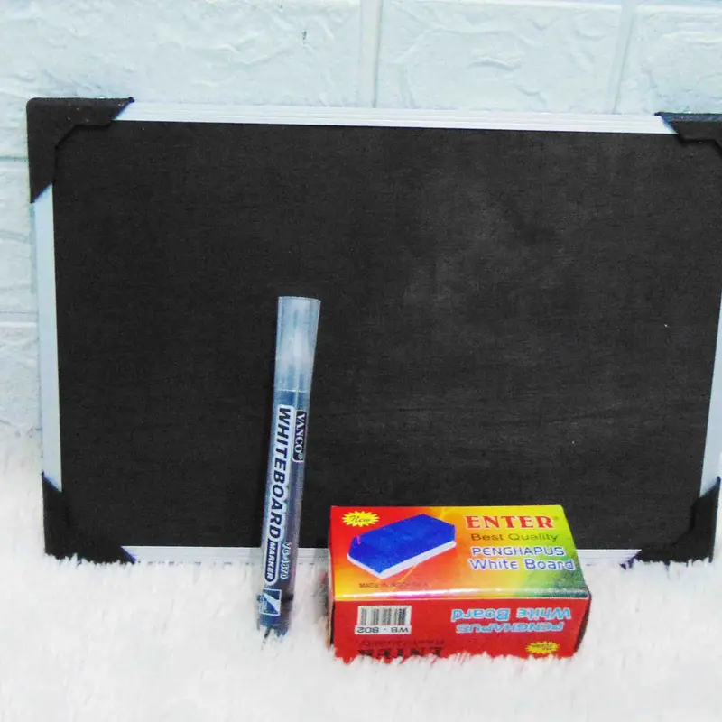 PAHE-WB2030 PAKET HEMAT PLUS SPIDOL DAN PENGHAPUS! WHITE BOARD BLACK BOARD PAPAN TULIS  BELAJAR ANAK 2 SISI BOLAK BALIK 6