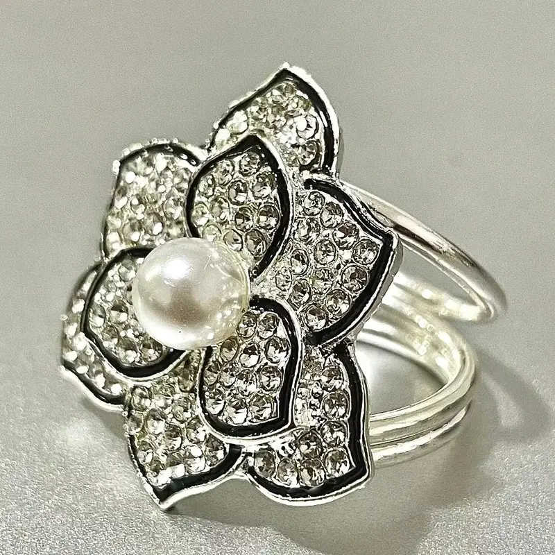 Bros Kolong Bunga Permata Mutiara Bros cincin, bros hijab Kerudung 4