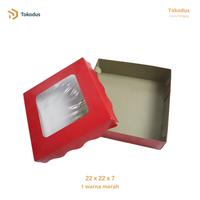 Gambar (ISI 100) Tokodus TKI - Kardus Box Kotak Packing Kue Cake Merah 22x22x7cm Duplex Laminasi Tokodus Warna Merah dari Tokodus TKI Kab. Bandung 1 Tokopedia