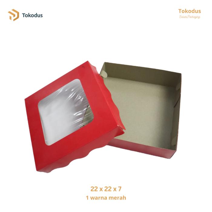 Gambar (ISI 100) Tokodus TKI - Kardus Box Kotak Packing Kue Cake Merah 22x22x7cm Duplex Laminasi Tokodus Warna Merah dari Tokodus TKI Kab. Bandung Tokopedia