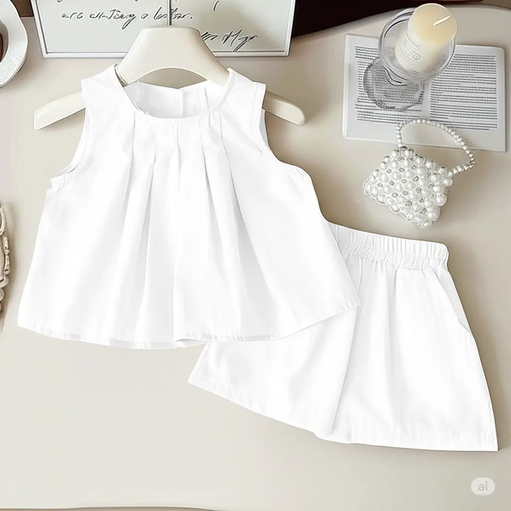 Setelan Baju anak perempuan usia 1-6 tahun EVELIN SET bahan Katun