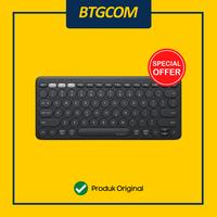 Gambar KEYBOARD OFFICE KANTOR MULTI DEVICE WIRELESS BLUETOOTH VERSION 5.0 ROBOT KB40 USB 2.4GHZ BLACK dari btgcom Kota Denpasar 1 Tokopedia
