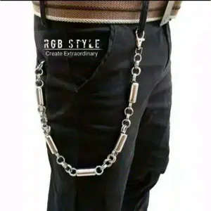 Rantai Dompet Ring & Tabung Besi Putih Monel Stainless Steel