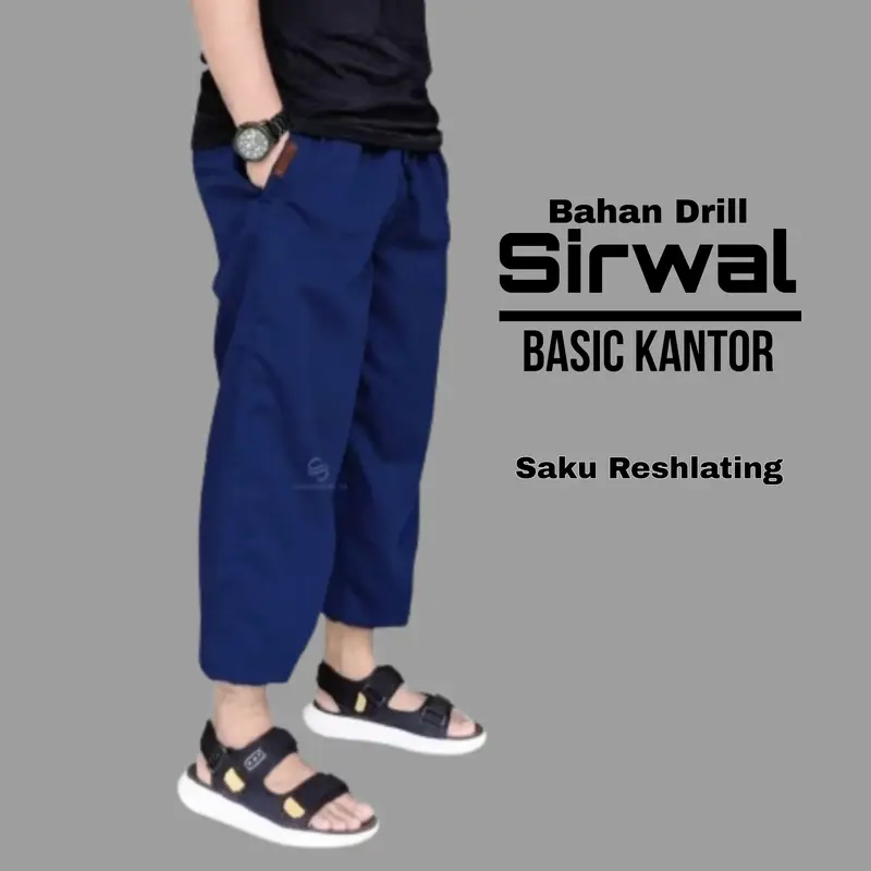 Celana Sirwal Pria Muslim Dewasa Bahan Drill  Saku Reshleting Sirwal Pria Kekinian Terbaru 6