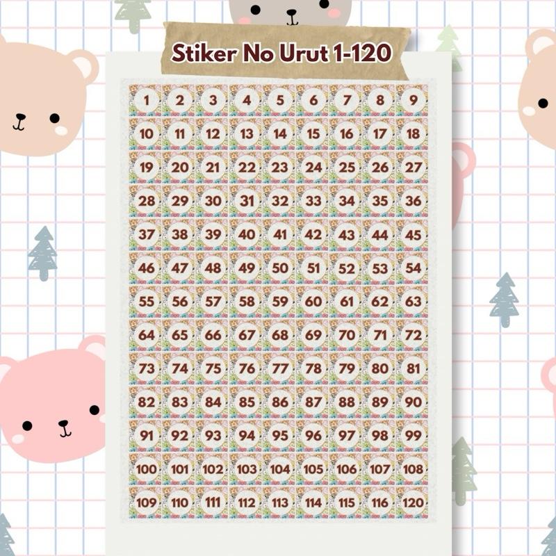 ￼STICKER ANGKA SAJA 1-240/ stiker nomor 1-120 / Stiker Nabung album/ Stiker Album Challenge 1