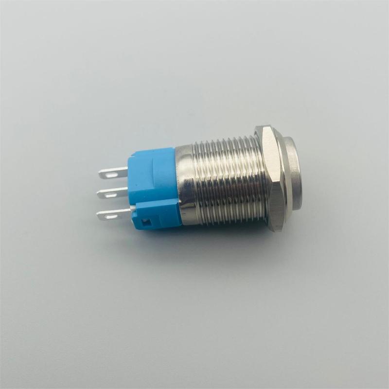 Product Introduction of Metal button switch 16MM three pin no light high head self-locking/resetting COM 1NO 1NC waterproof IP65 start switch energy storage switch 0