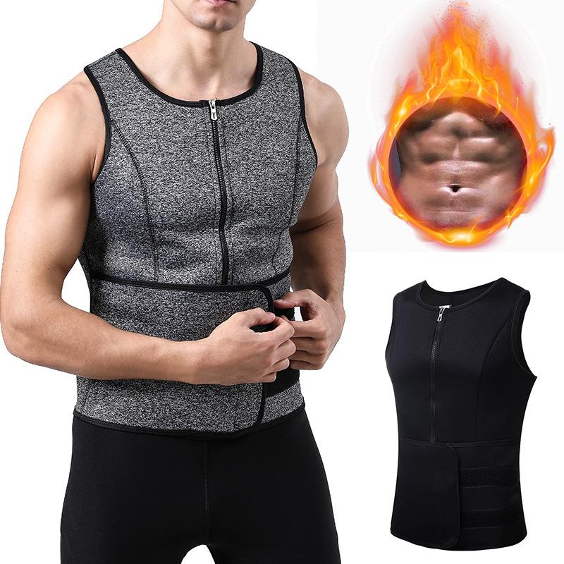 Mens zipper neoprene sauna vest hotsell