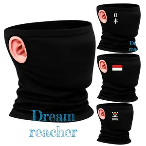 Masker Buff Anti Debu Dengan Lubang Telinga untuk Pengendara Bermotor Pria Wanita Dewasa - Hitam