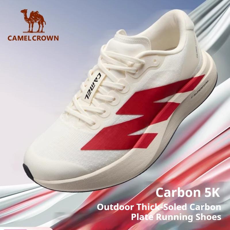 【Carbon 5K Giày chạy bộ địa hình ngoài trời CAMEL CROWN thoáng khí tốt được trang bị đệm mềm và đế dày cùng với tấm carbon dành cho nam và nữ mẫu K16B097029 K26B097022