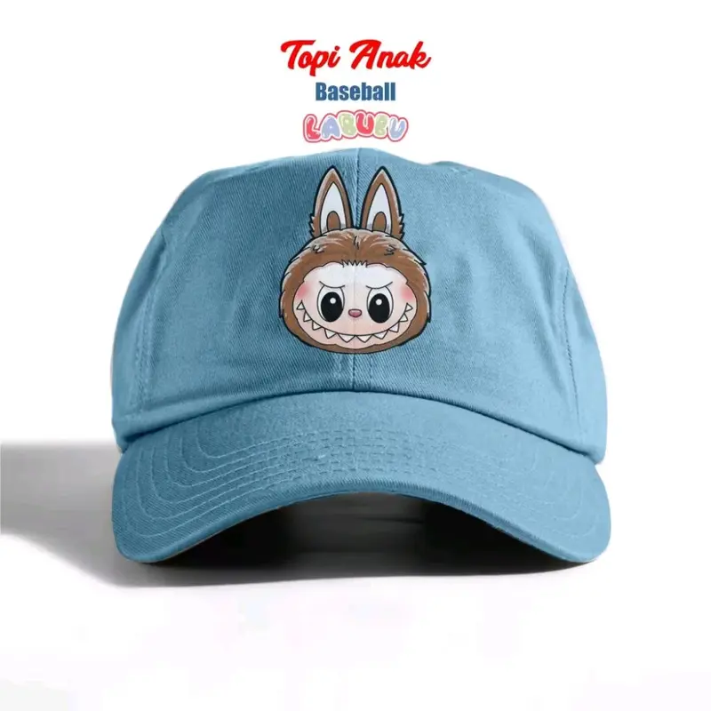 Topi Baseball Anak Gambar Labubu. Topi Labubu Viral Untuk Anak Laki Laki Perempuan Fashion 1