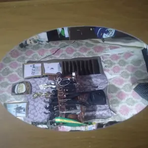 READY (BUKA PLASTIK PELINDUNGNYA SUPAYA GAK BURAM) STICKER CERMIN OVAL ESTHETIC TIDAK PECAH MAUPUN TERGORES, KACA LENTUR DINDING OVAL