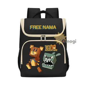 Tas Anak Super Bear Adventure Ransel Sekolah TK SD Kualitas Premium | Backpack Karakter Gaming | FREE Nama