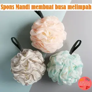 Spons Mandi Bahan Lembut Membuat Busa Melimpah Sponge Mandi 45 Gram Shower Puff Spon impor