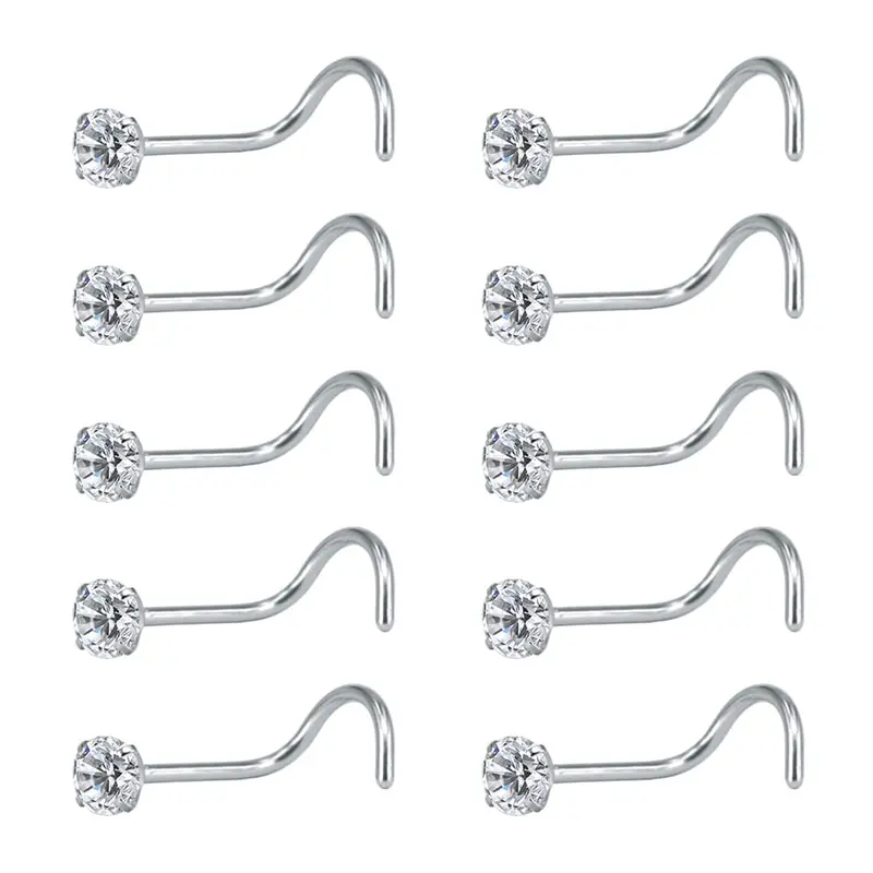 ICH anting hidung leter S shape/ nose stud earrings stainles stell 2