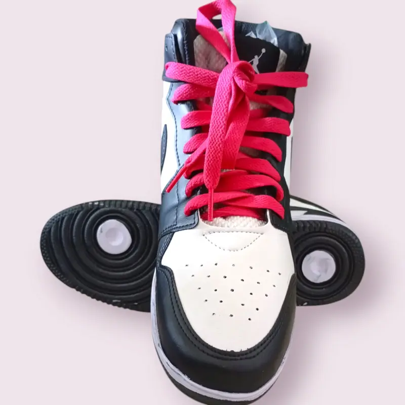 Tali Sepatu Flat 10mm Panjang 180cm Pink Puchai untuk AJ,NK dan AF Shoe Black 4