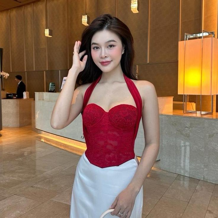 TM72 Áo Ngực Corset Ren Thêu Cao Cấp Tôn Dáng Mút Cố Định Xếp Ly 5 xương Eo Tôn Dáng Thiết Kế TIMIN WORKSHOP