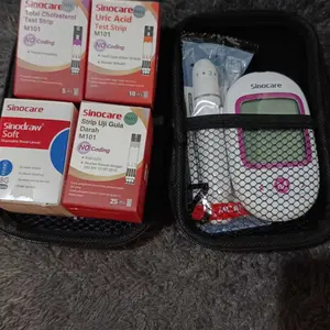 Sinocare No Coding M101 Alat 3in1 GCU Cek Gula Darah Kolesterol & Asam Urat Tanpa Koding 3 in 1 Kit 3 Tes Otomatis Garansi Resmi