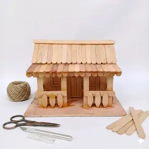 Kerajinan Tangan - Miniatur Rumah adat betawi Dari stik eskrim