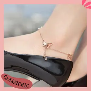 ❀Cc❀ FA77 Gelang Kaki Kupu-kupu jewellery