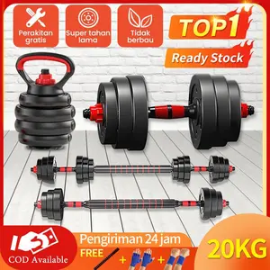 【Spot barang】Dumbbell set 20KG peralatan fitness barbel set 20 kg dengan perlindungan lingkungan