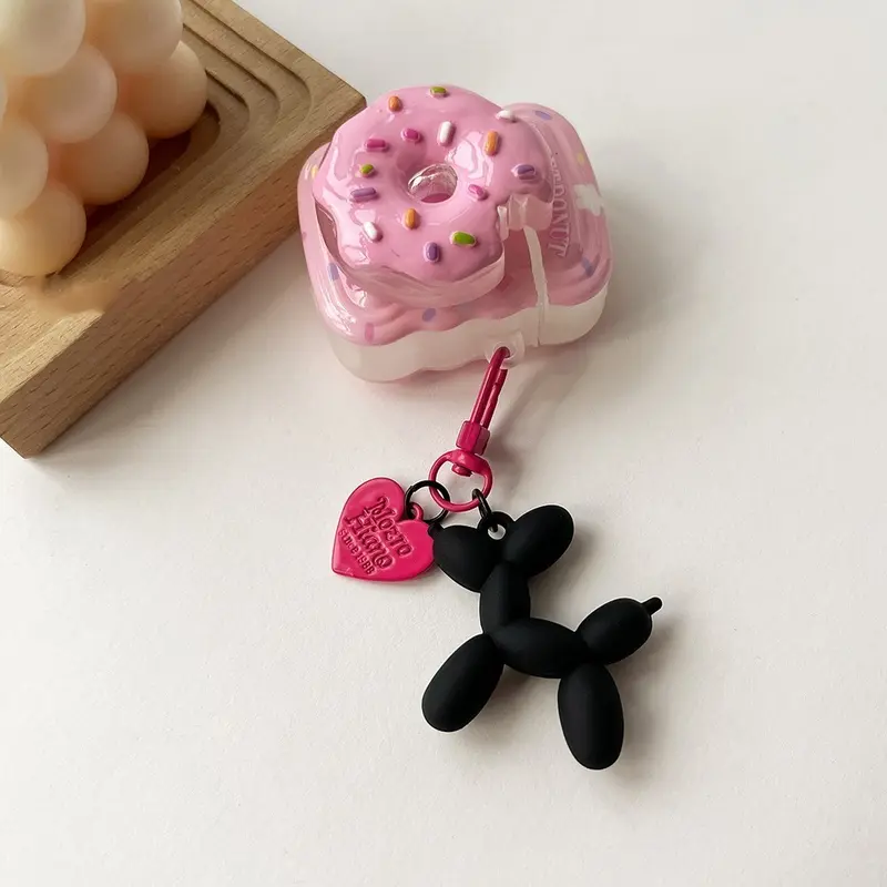 Gantungan Kunci Anjing Balon Cinta Gantungan Kunci Pasangan Liontin Tas DIY Liontin Gadis Keren Gelap 3