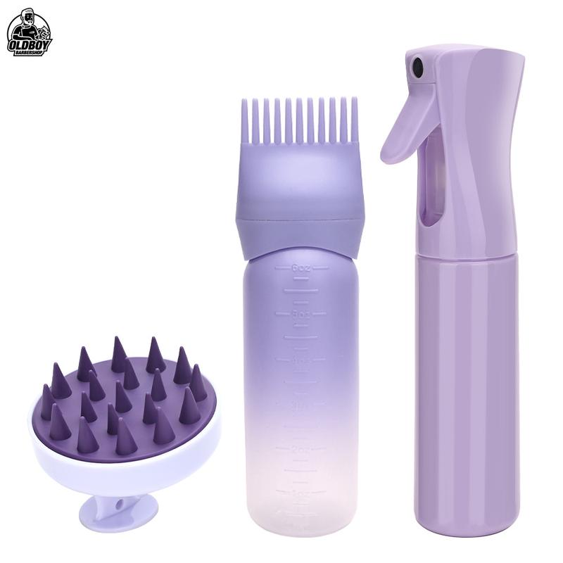  Chai Thuốc Nhuộm Tóc Chai Xịt Tóc Bàn Chải Gội Đầu Bộ Ba Mảnh Chăm Sóc Tóc 