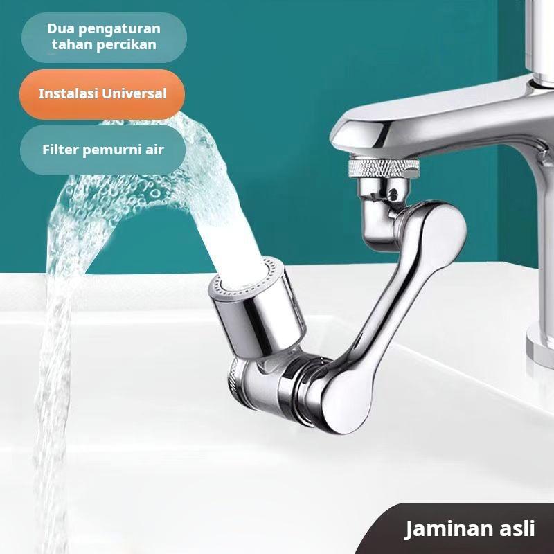 Ekstensi keran dapur, lengan robot universal, keran, adaptor multifungsi wastafel, aerator anti percikan