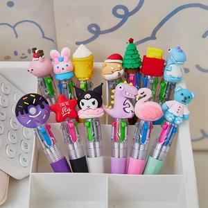 4-in-1 Cute Cartoon Animal Pens  | 4 Color Ballpoint Pen | Smooth Writing for School, Office, Journaling | Kawaii Stationery Gift for Students