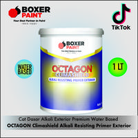 Gambar (1 LT) Cat Dasar Tembok Exterior Premium OCTAGON Climashield Alkali Resisting Primer Exterior - Kaleng 1 LT dari Boxer Paint Official Store Kab. Sidoarjo 3 Tokopedia
