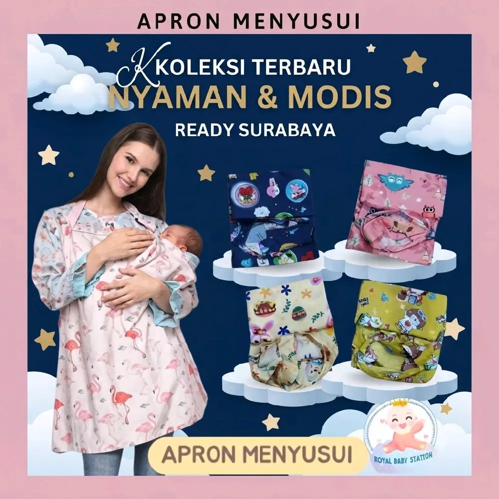 Kain apron ibu menyusui multifungsi dengan gesper Bayi