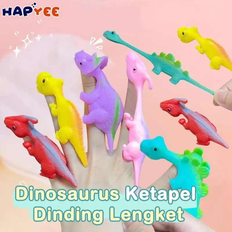 Slingshot Dinosaur Fun Toy Finger Dart Launching Little Dinosaur Decompression Softrubber 0