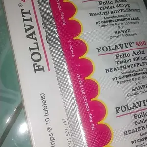 30 tablet Folavit 400 mcg Strip / Suplemen Ibu hamil dan menyusui