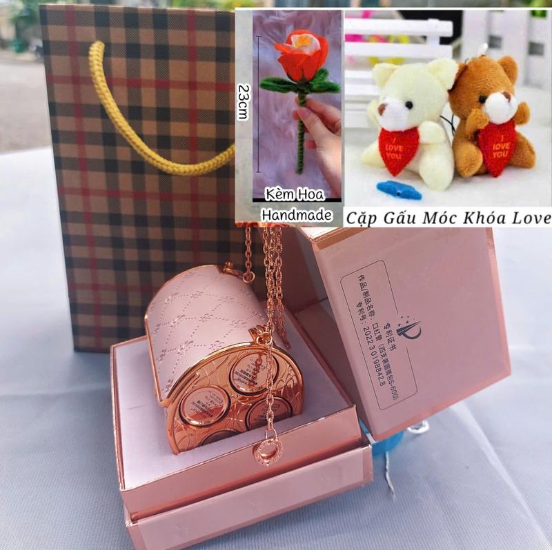 [HCM] Set 4 Cây Son Môi Màu Và Son Dưỡng Ẩm Lâu Phai HOMPAR Kèm Dây Chuyền Có Hộp Đựng Túi Xách Làm Quà Tặng Cực Sang  Hàng Hot