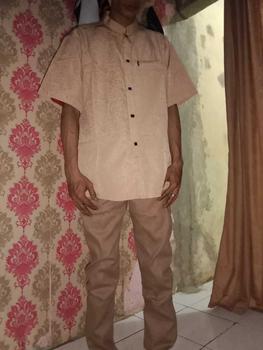 Product Review of Kemko sultan atau  Koko tangan pendek  Atasan Pria Dewasa motif etnik depan kancing vareasi bahan  Katun embos berkualitas terbaik Nyaman di pakai Baju Hitam from u**🐣 1