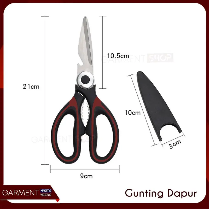 Gunting Dapur Serbaguna Warna Panda Pemotong Sayur Daging Pembuka Tutup Botol Stainless Steel 4
