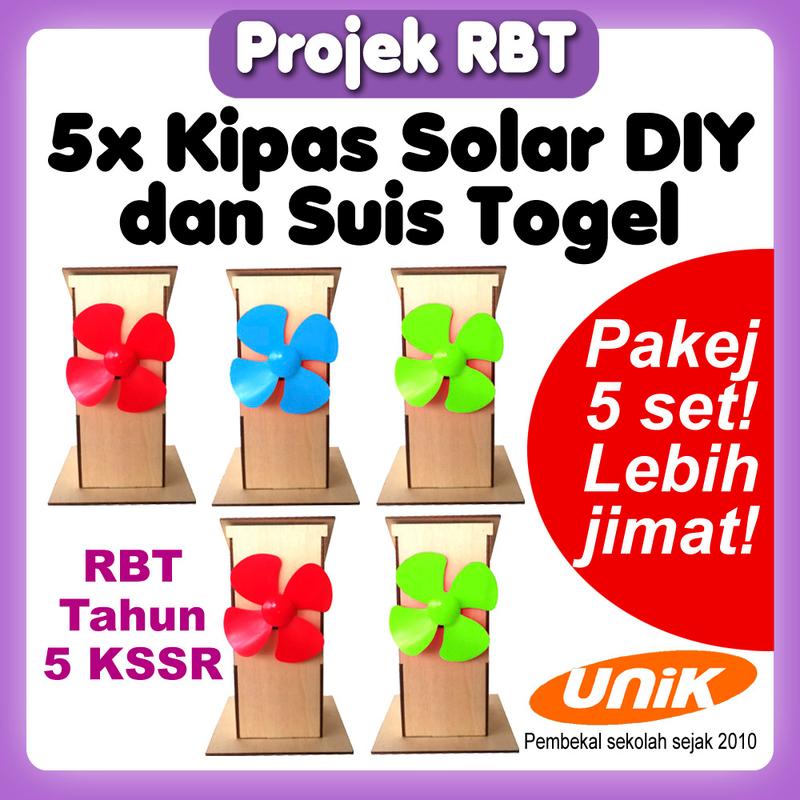 [UNIK] 5x Kipas Solar DIY - Projek RBT KSSR KSSM - STEM Reka Bentuk ...