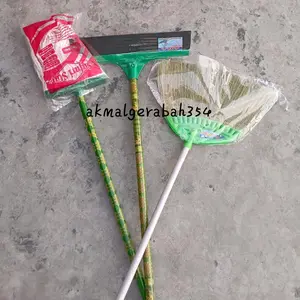 PAKET HEMAT SAPU 3 IN 1 ( SAPU,PEL,WIPPER) gagang kayu